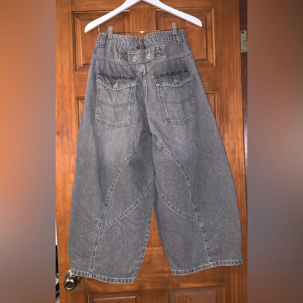 COLLUSION XL balloon X006 barrel jeans washed grey 24 x 26 super baggy wide - Picture 8 of 13